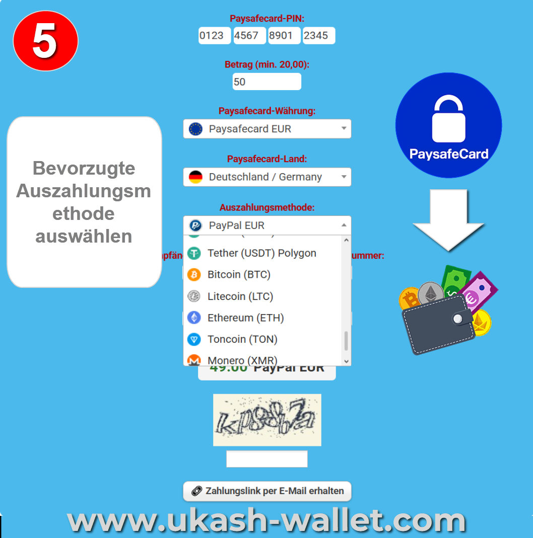 Bevorzugte Auszahlungsmethode auswählen