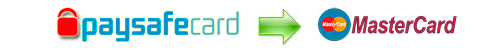 Wechselkurse Paysafecard zu MasterCard EUR, Paysafecard zu MasterCard USD.