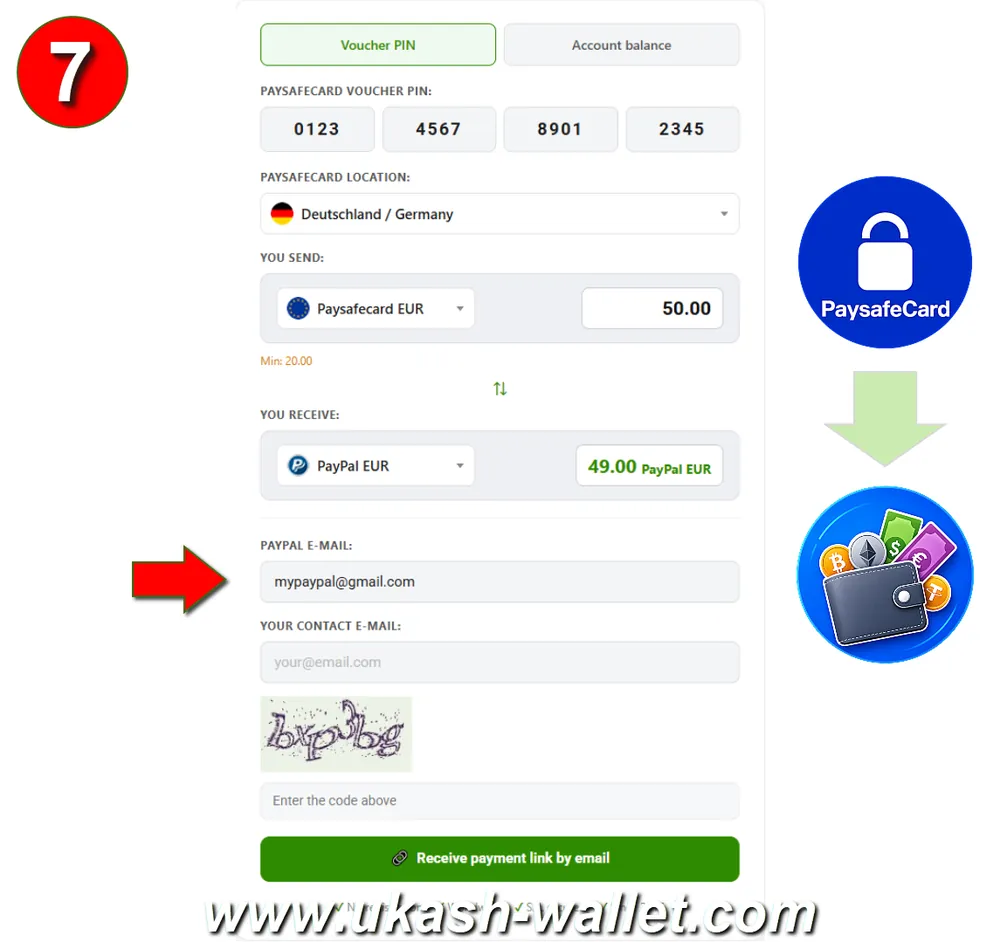 Provide the payment details for your selected payout method