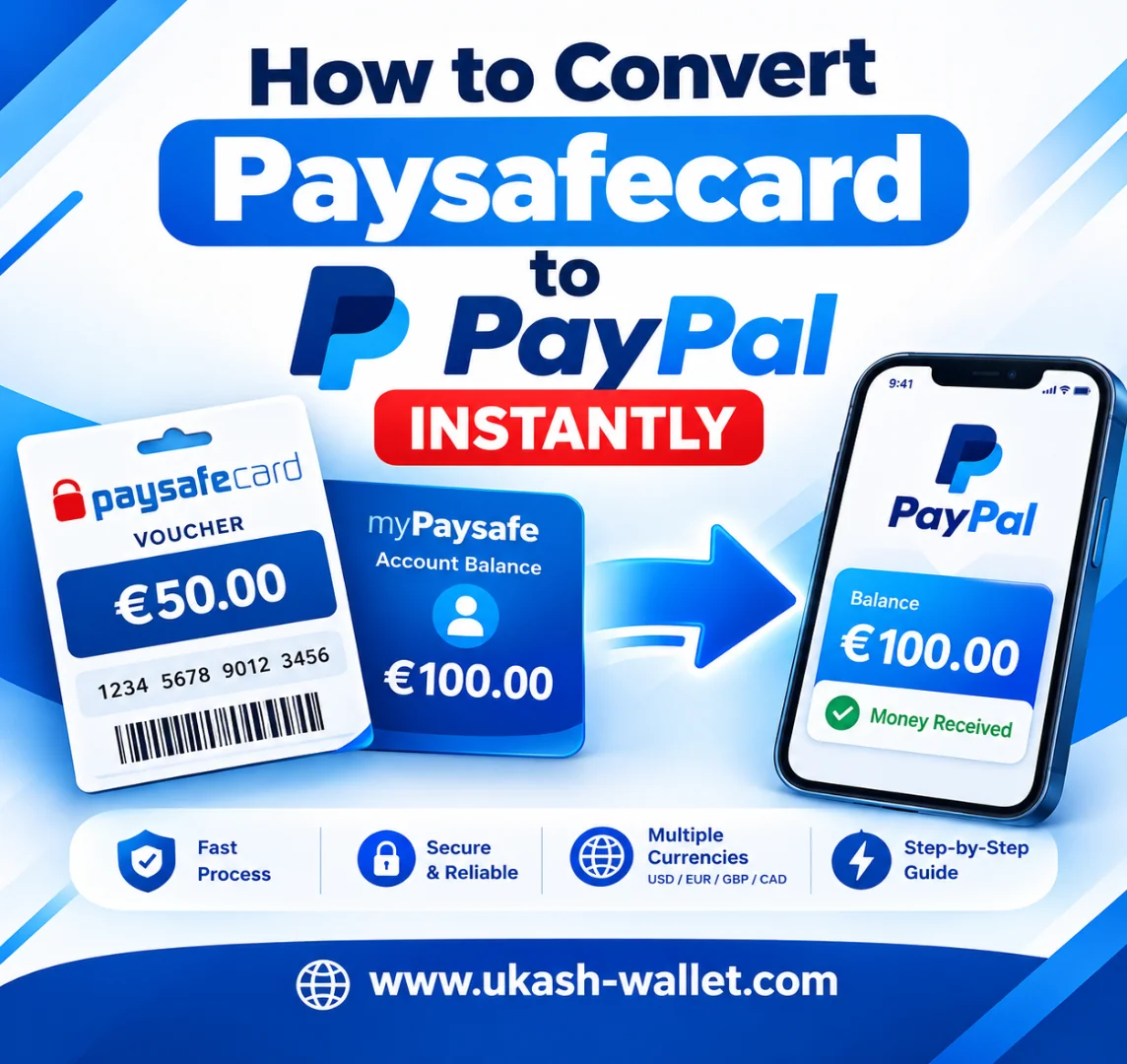 How to convert Paysafecard to PayPal instantly - voucher or account balance