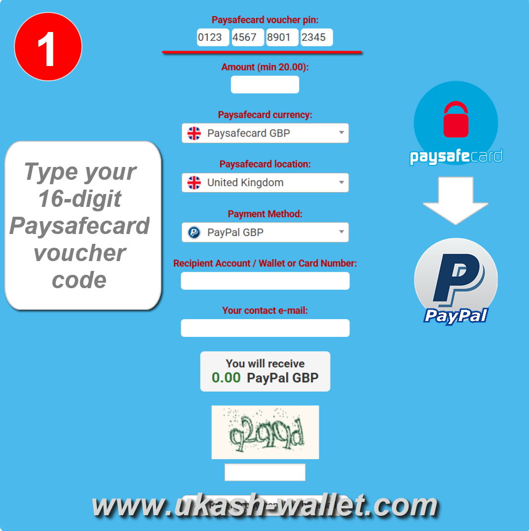 Enter Your Paysafecard Code