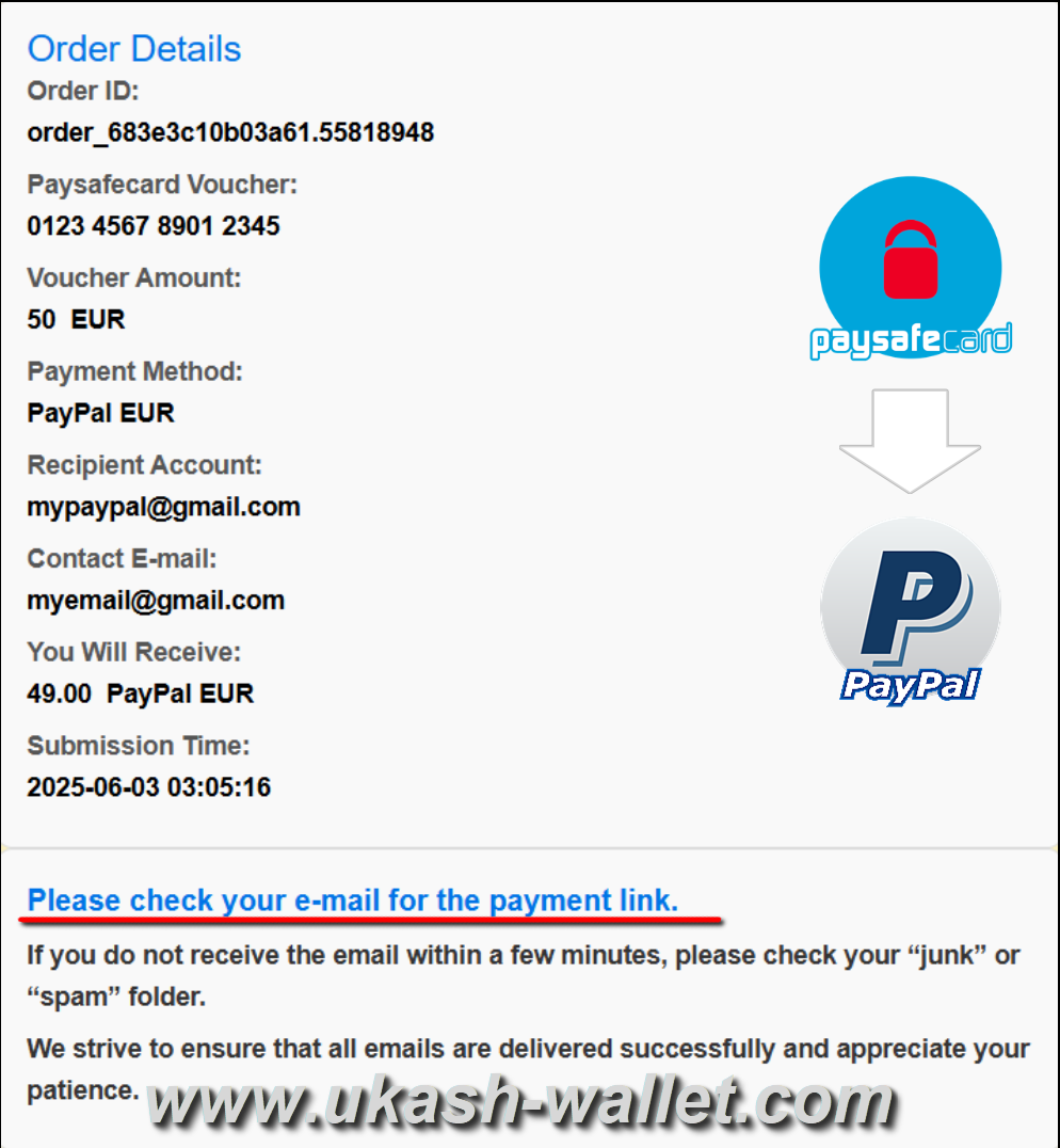 Check Your Email for the Payment Link