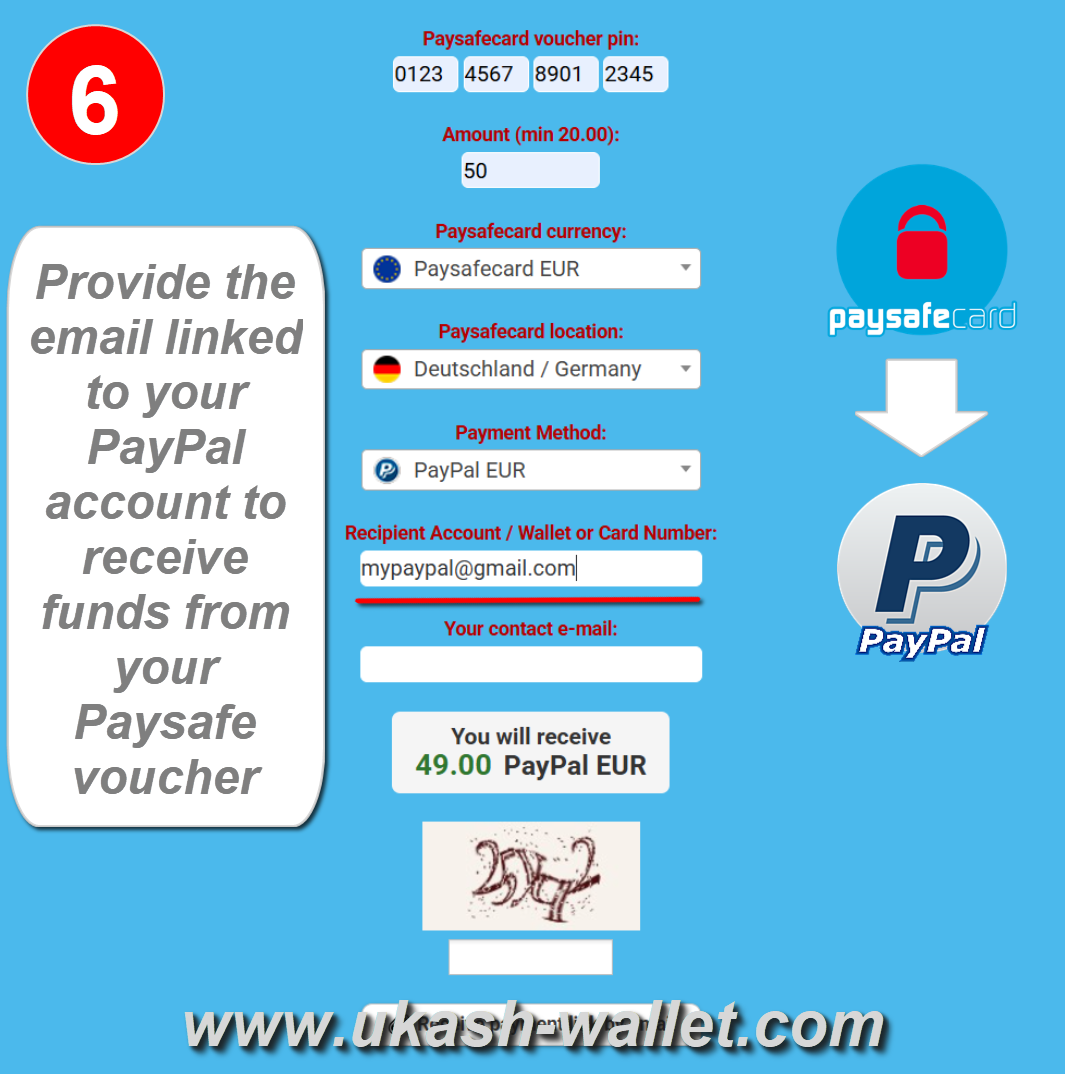 Enter Your PayPal Email Address