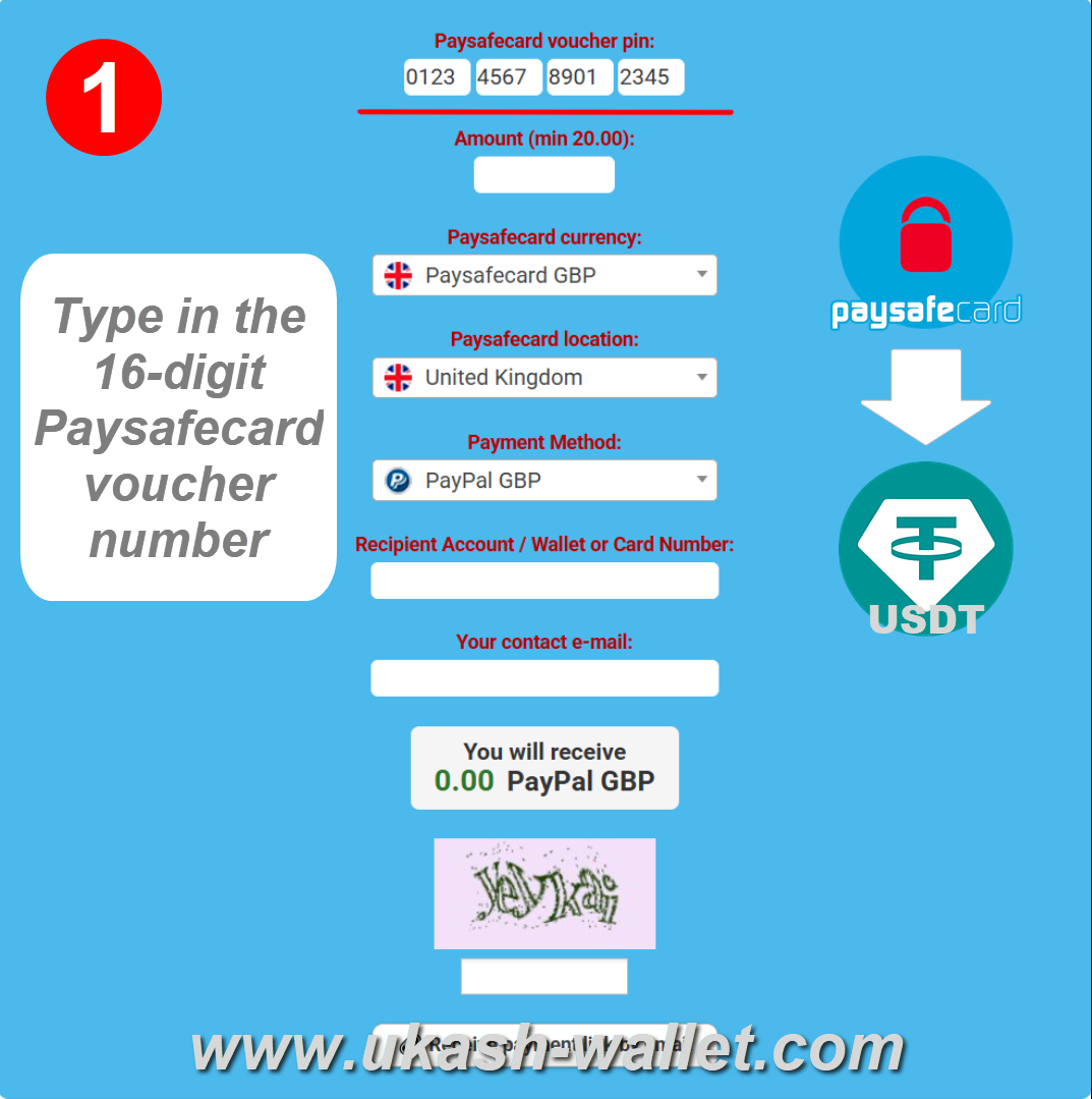 Enter Your Paysafecard Code